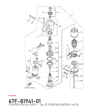 Yamaha Starterrelé 67F-81941-01 – tegning fra Yamahas delekatalog