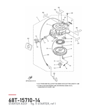Yamaha Startapparat 68T-15710-14 – tegning fra Yamahas delekatalog