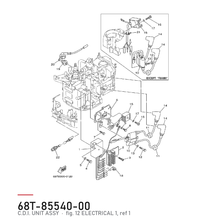 Yamaha CDI-enhet 68T-85540-00 – tegning fra Yamahas delekatalog