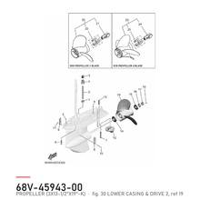 Yamaha Propell 68V-45943-00 – tegning fra Yamahas delekatalog