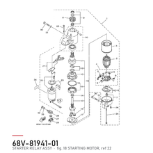 Yamaha Starterrelé 68V-81941-01 – tegning fra Yamahas delekatalog