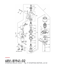 Yamaha Starterrelé 68V-81941-02 – tegning fra Yamahas delekatalog