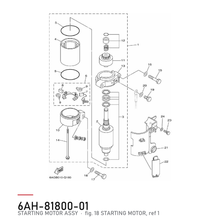 Yamaha Startmotor 6AH-81800-01 – tegning fra Yamahas delekatalog