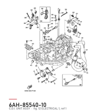 Yamaha CDI-enhet 6AH-85540-10 – tegning fra Yamahas delekatalog