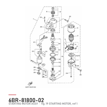 Yamaha Startmotor 6BR-81800-02 – tegning fra Yamahas delekatalog