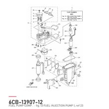 Yamaha Drivstoffpumpe (VST) 6CB-13907-12 – tegning fra Yamahas delekatalog