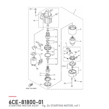 Yamaha Startmotor 6CE-81800-01 – tegning fra Yamahas delekatalog