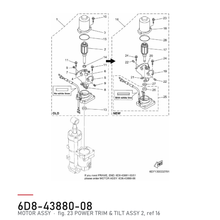 Yamaha Trimmotor 6D8-43880-08 – tegning fra Yamahas delekatalog