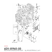 Yamaha Likeretter og regulator 6DV-81960-00 – tegning fra Yamahas delekatalog