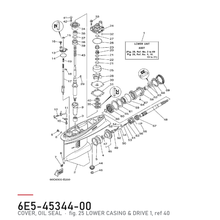 Yamaha oljetetningsdeksel – OEM 6E5-45344-00 – tegning fra Yamahas delekatalog