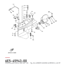 Yamaha Propell 6E5-45943-00 – tegning fra Yamahas delekatalog