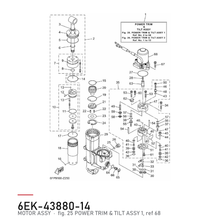 Yamaha Trimmotor 6EK-43880-14 – tegning fra Yamahas delekatalog