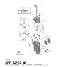 Yamaha Drivstoffpumpe (VST) 6FP-13907-01 – tegning fra Yamahas delekatalog
