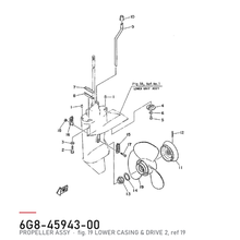 Yamaha Propell 6G8-45943-00 – tegning fra Yamahas delekatalog