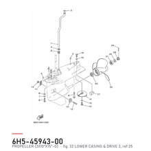Yamaha Propell 6H5-45943-00 – tegning fra Yamahas delekatalog