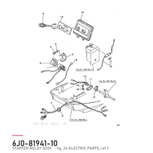 Yamaha Starterrele 6J0-81941-10 – tegning fra Yamahas delekatalog