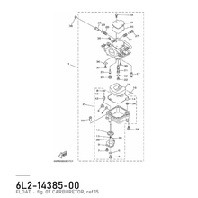 Yamaha FLOAT 6L2143850000 – tegning fra Yamahas delekatalog