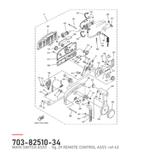 Yamaha Hovedbryter 703-82510-34 – tegning av hele figuren fra produsentens delekatalog