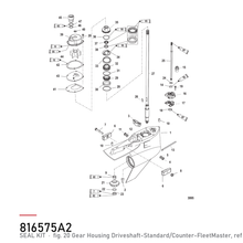 Quicksilver Tetningssett girhus 816575A2 – Mercury – tegning fra Mercurys delekatalog