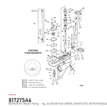 Quicksilver Impeller / vannpumpesett 817275A6 – Mercury – tegning fra Mercurys delekatalog