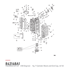 Quicksilver Termostat 843148A1 – Mercury – tegning fra Mercurys delekatalog