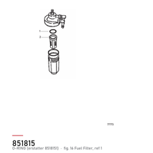 Quicksilver O-ring 851815 – Mercury – tegning fra Mercurys delekatalog