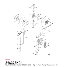 Quicksilver Filter 896375K01 – Mercury – tegning fra Mercurys delekatalog