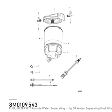 Quicksilver Drivstoffiltersett 8M0109543 – Mercury – tegning av hele figuren fra produsentens delekatalog