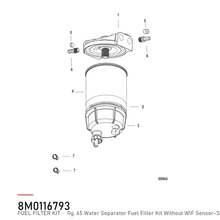 Quicksilver Drivstoffiltersett 8M0116793 – Mercury – tegning av hele figuren fra produsentens delekatalog
