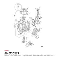 Quicksilver Anode 8M0135965 – Mercury – tegning fra Mercurys delekatalog