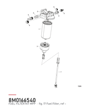 Quicksilver Drivstoffiltersett 8M0166540 – Mercury – tegning av hele figuren fra produsentens delekatalog