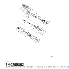 Quicksilver Vannpumpesett 8M0205802 – Mercury – tegning av hele figuren fra produsentens delekatalog