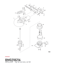 Quicksilver Impeller 8M0218216 – Mercury – tegning av hele figuren fra produsentens delekatalog