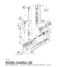 Yamaha Kile 90280-04M04 – tegning fra Yamahas delekatalog