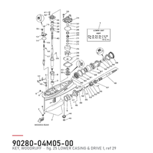 Yamaha Kile 90280-04M05 – tegning fra Yamahas delekatalog