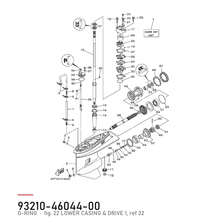 Yamaha O-ring 93210-46044 – tegning fra Yamahas delekatalog