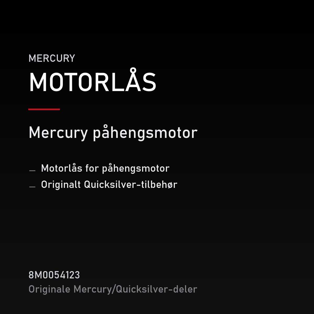 motorlås for påhengsmotor