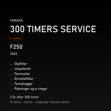 Yamaha F250 (2005) 300 Timers Kit – innhold i settet